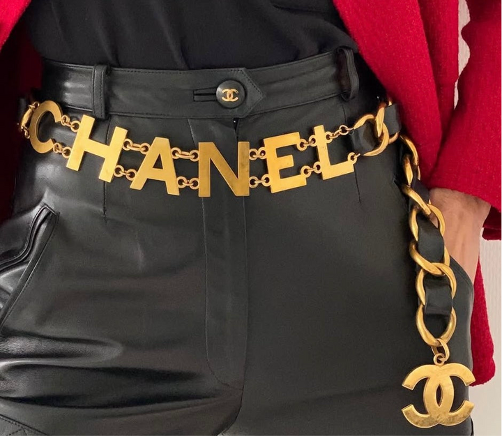 Chanel 1993 Large Letter Logo Belt