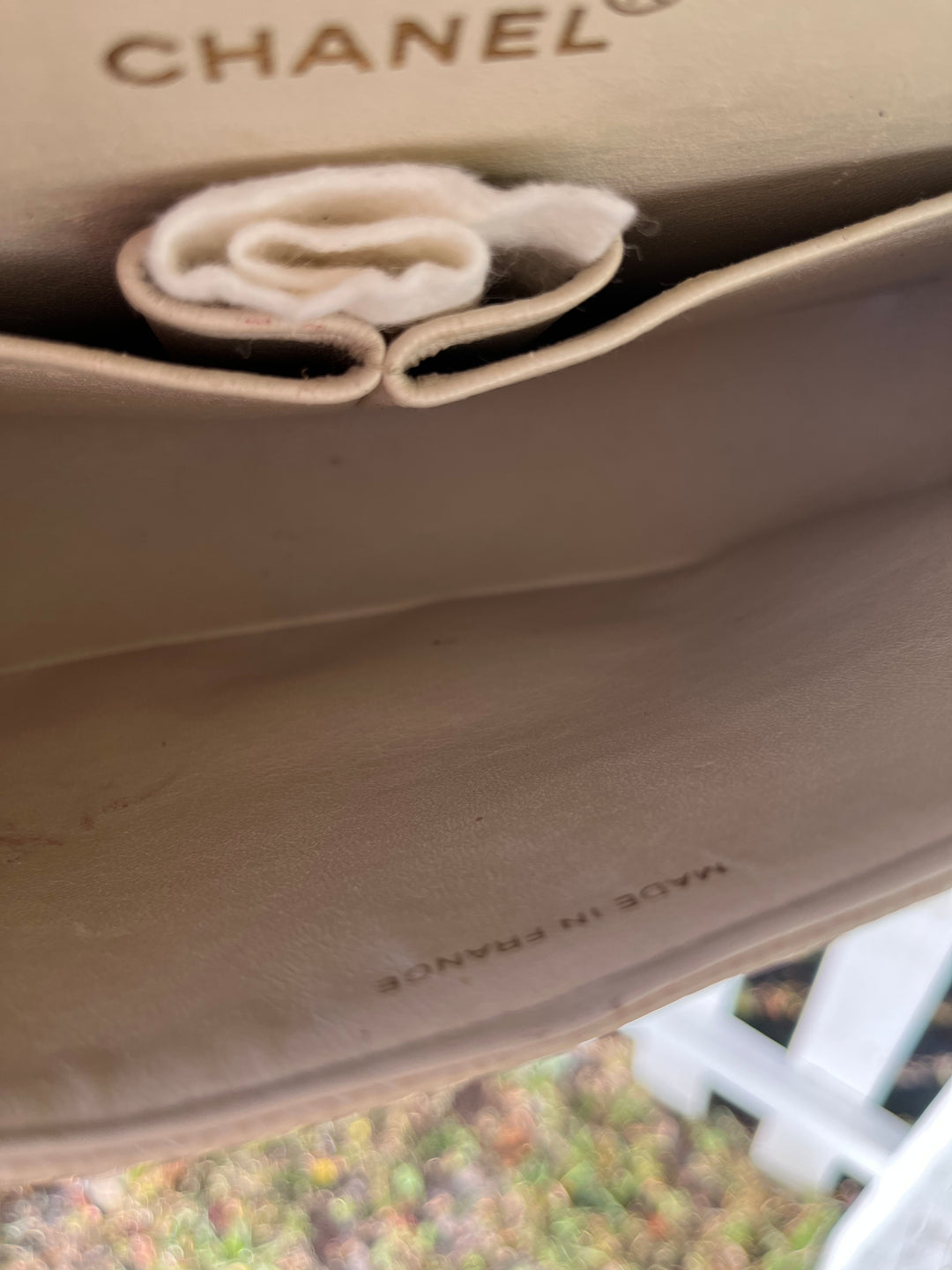 Chanel 1997 Beige Claire Medium Caviar Classic Flap
