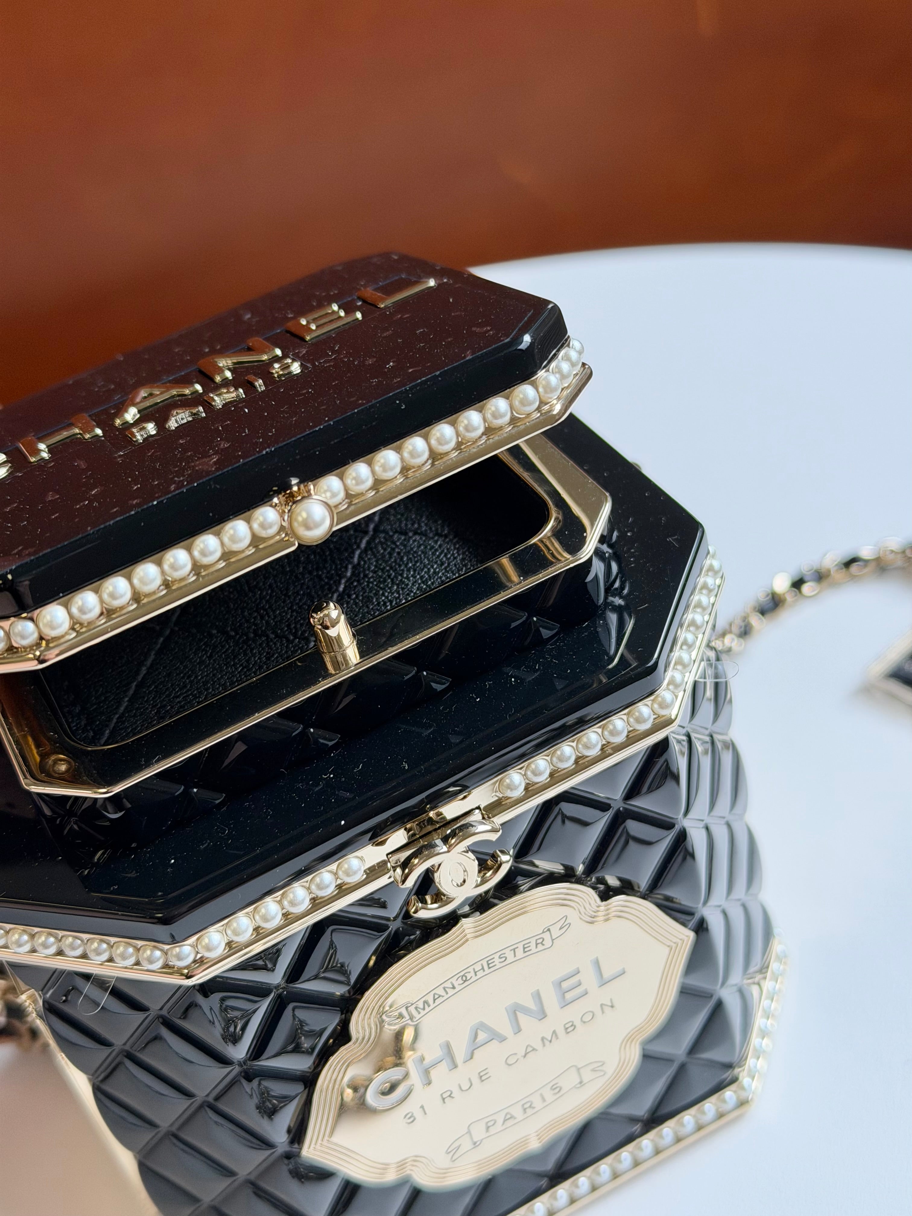 Chanel 2024 Paris Manchester Tea Box Minaudière – Its A Luv Story