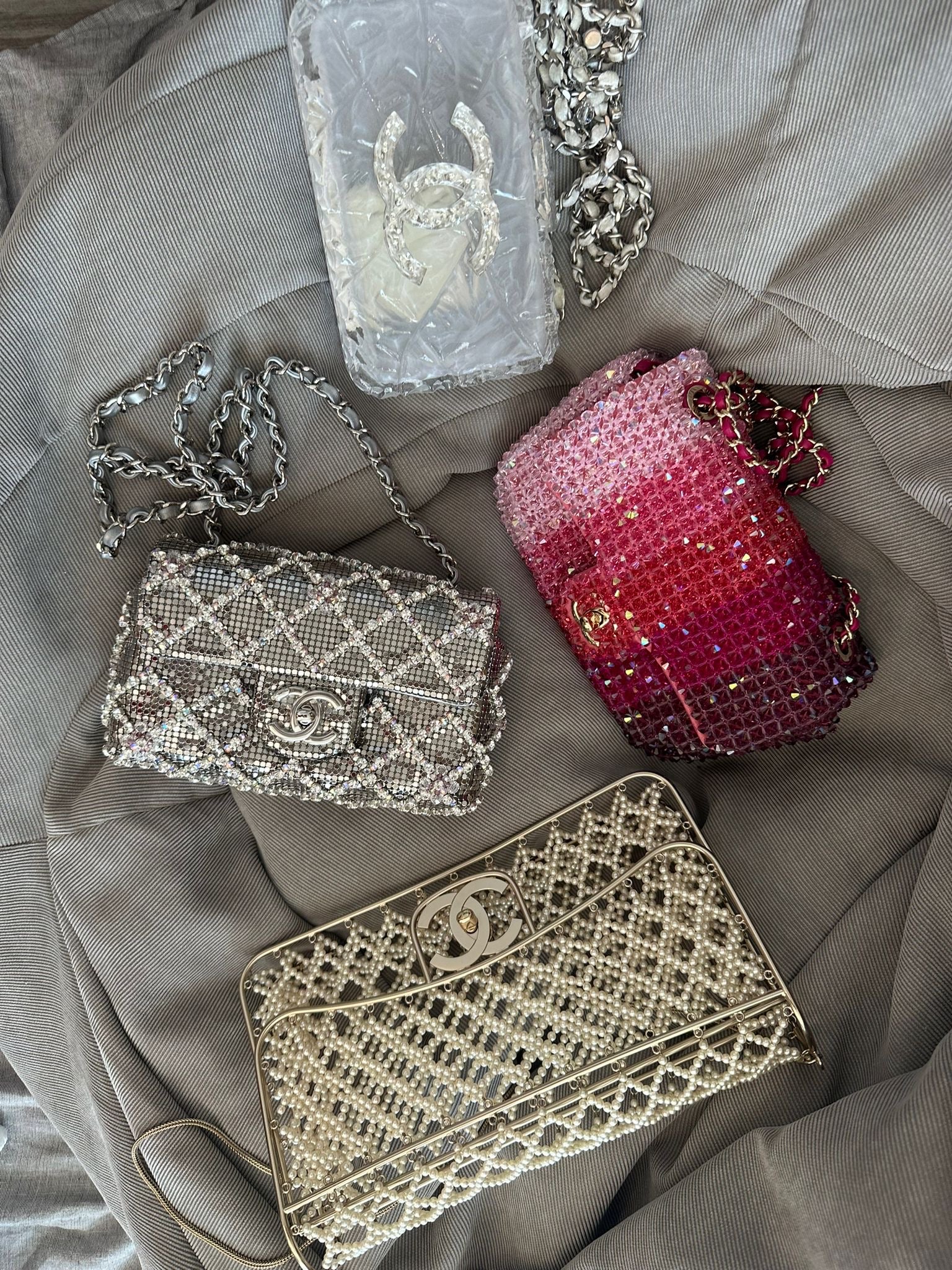 Chanel RARE Runway Acrylic Crystal CC Ice Cube Clutch – Its A Luv