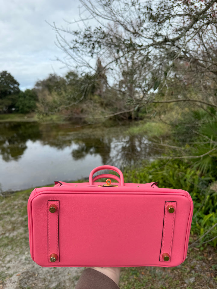 Hermes Rose Lipstick Swift Birkin 25 GHW