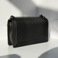 Chanel 17P Black Caviar New Medium Boy Bag