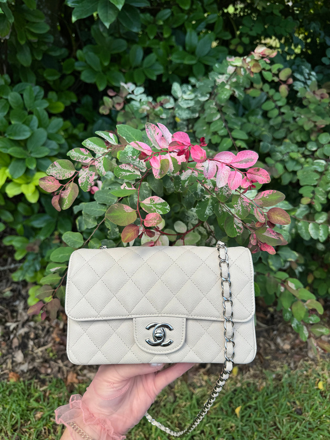 Chanel Craie Caviar Mini Flap Bag