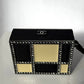 Chanel Minaudière Clutch in Plexi, Black cotton Piqué and Rhinestones