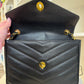 CHANEL VINTAGE BLACK CAVIAR CHEVRON JUMBO FLAP