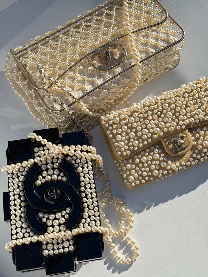 Chanel Pearl Plexiglass Lego Minaudiere