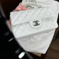 Chanel 21S Mini Iridescent White Caviar Top Handle