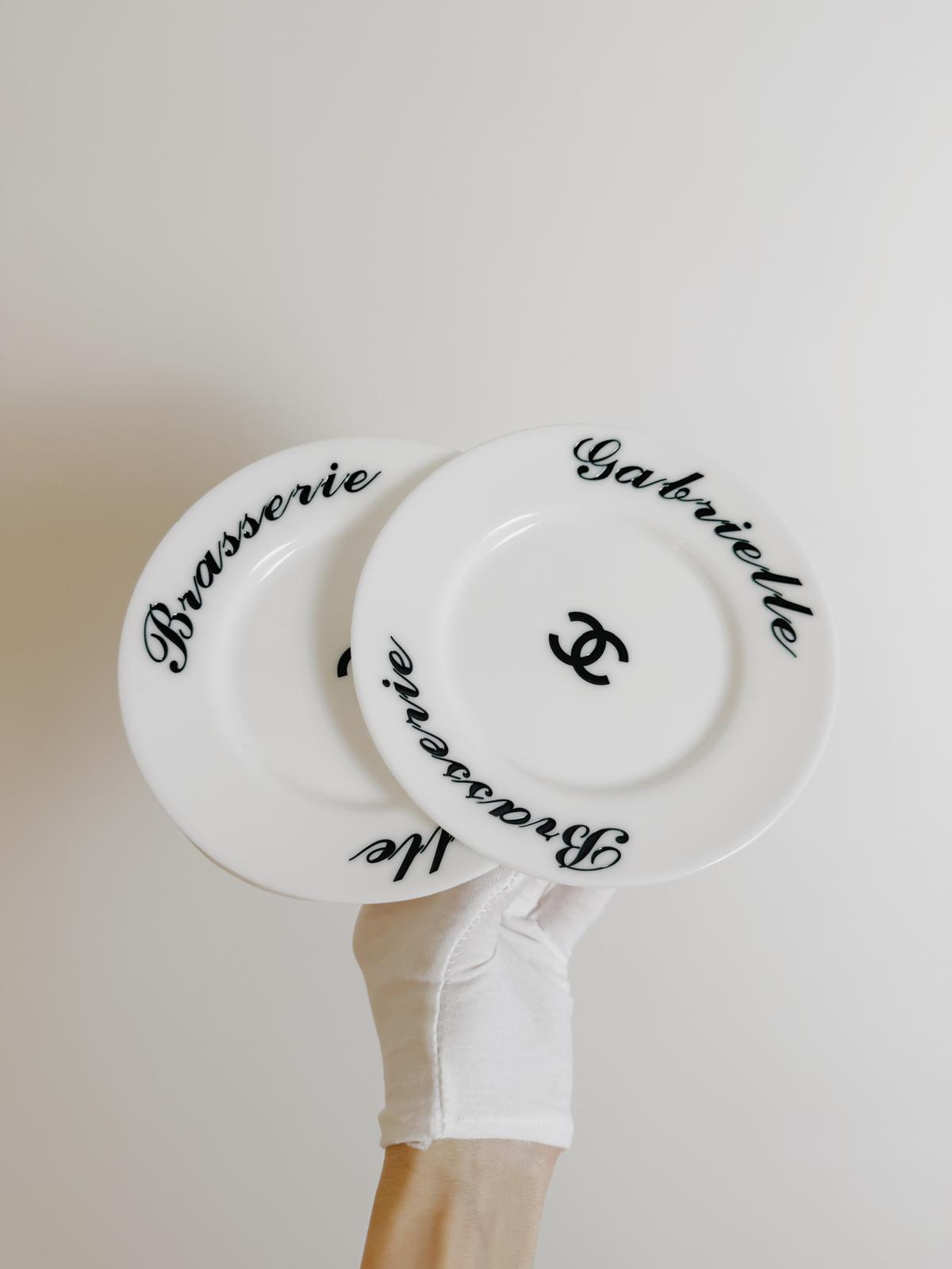Chanel White Plexiglass Brasserie Gabrielle Plate Minaudière