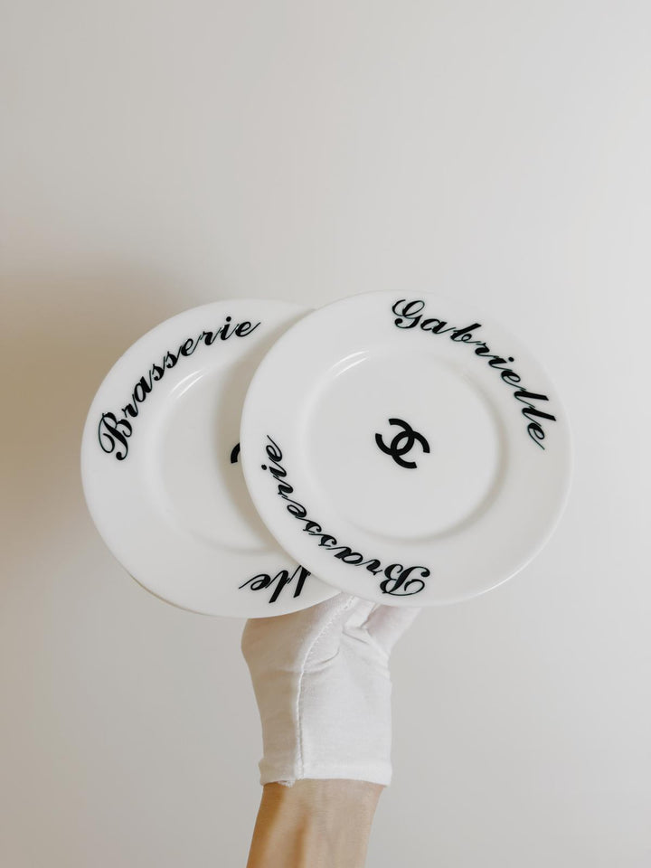 Chanel White Plexiglass Brasserie Gabrielle Plate Minaudière