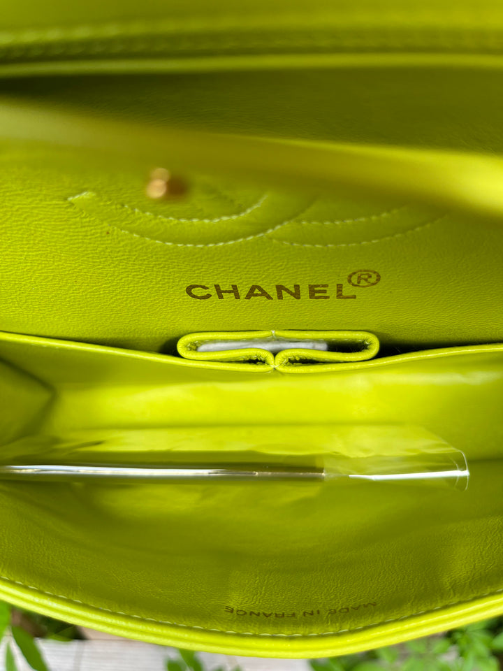 Chanel Rare Vintage Neon Small Classic Flap Bag