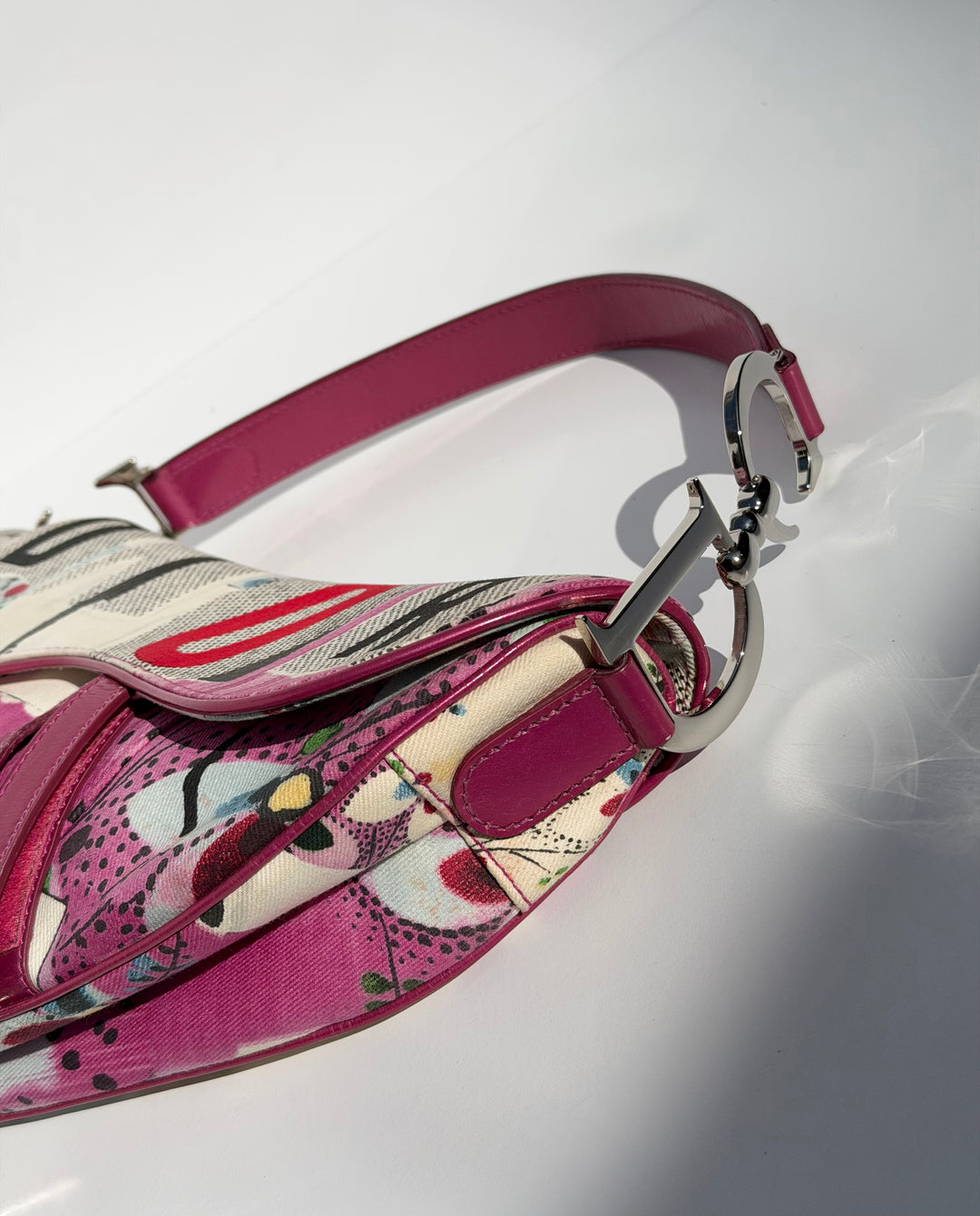 Christian Dior 2003 Multicolor “Filth” Saddle Bag