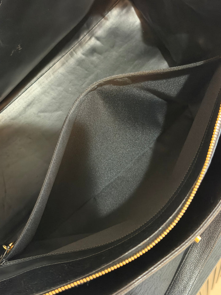 Chanel Black Caviar XL Supermodel Tote Bag 24K Gold Plated Hardware 1994
