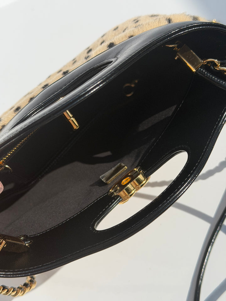 Chanel 31 Mini Shopper Cheetah Print Pony Hair & Black Shiny Lambskin Gold Hardware Métiers d’Art 2026