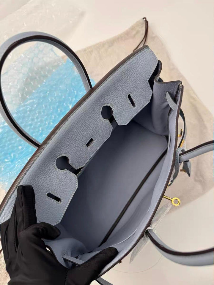 Hermès Birkin 35 Bleu Lin Togo Gold Hardware