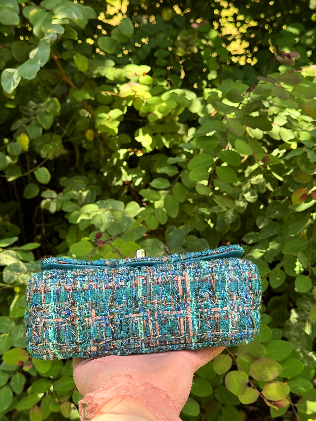 Chanel 19A Blue Egypt Tweed Mini Flap