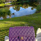 Chanel Purple Medium Vintage Caviar Classic Flap