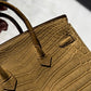 Hermes Matte Crocodile Poussiere Birkin 25 PHW