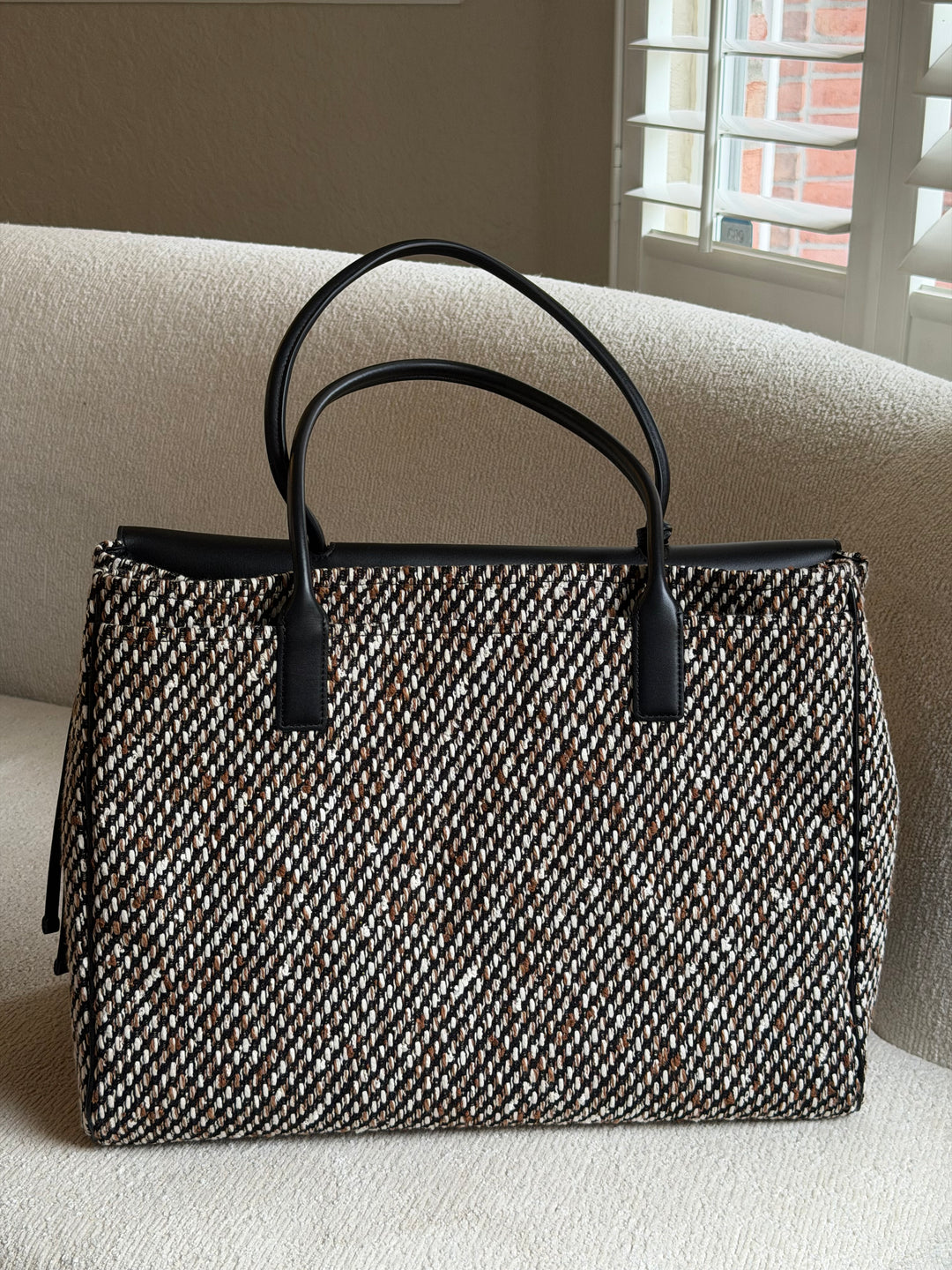 Chanel XXL Shopping Tote Black Calfskin and Multi Tweed Gold Hardware 2026