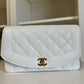 Chanel Snow White 24K Medium Caviar Diana Flap Bag