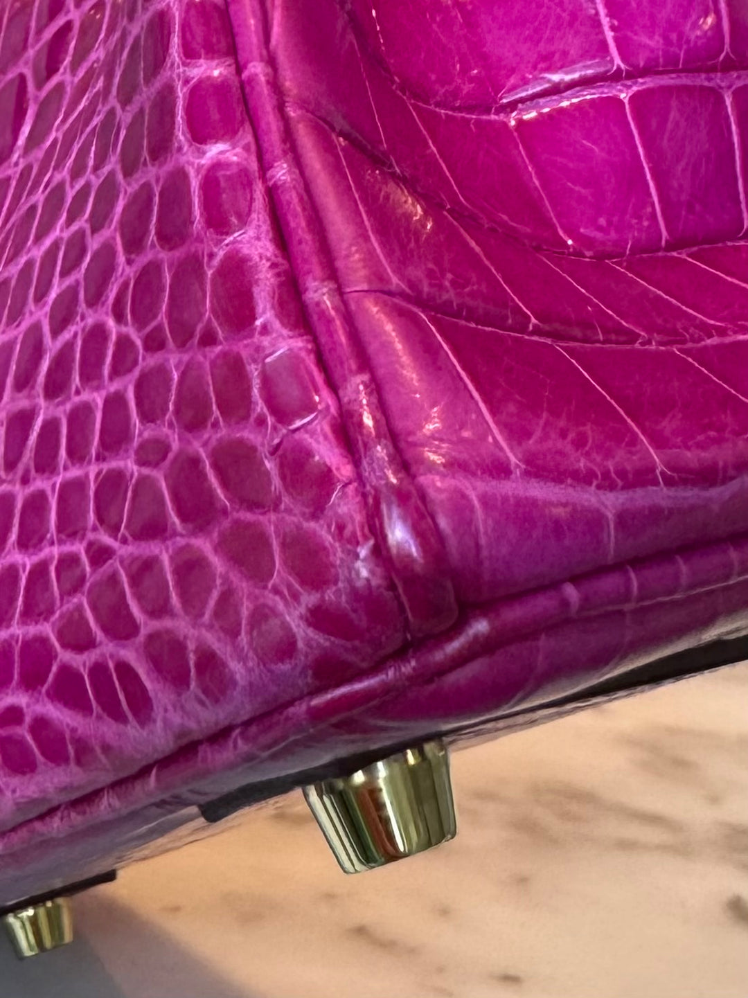 Hermes 2021 Rose Scheherazade Shiny Niloticus Crocodile Birkin 25