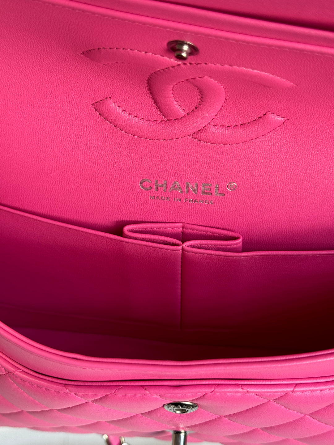 Chanel 21S Pink Neon Lambskin Medium Flap Bag