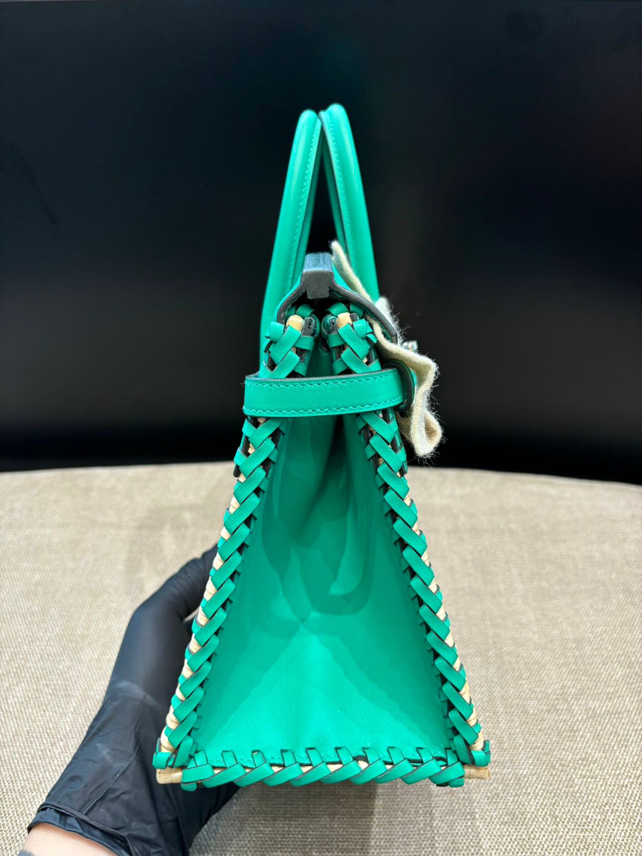 Hermes Menthe Swift Picnic Birkin 25