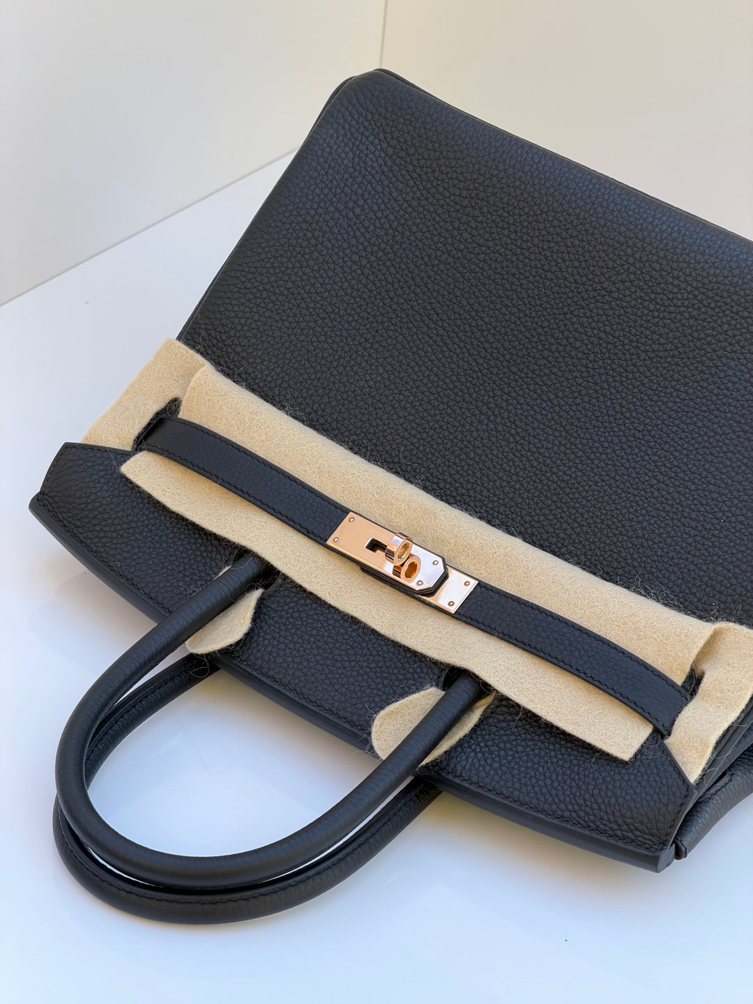 Hermès Birkin 30 — Noir Togo with Rose Gold Hardware