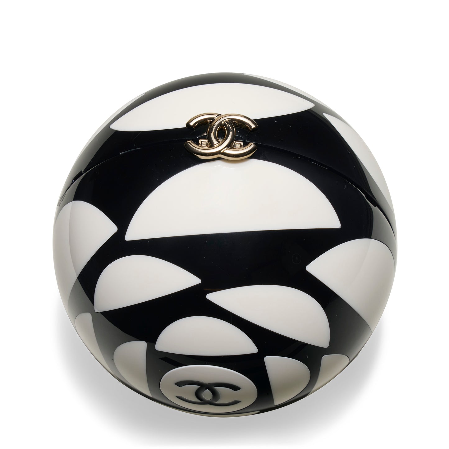 Chanel 2023 Black & White Resin Sphere Minaudiere