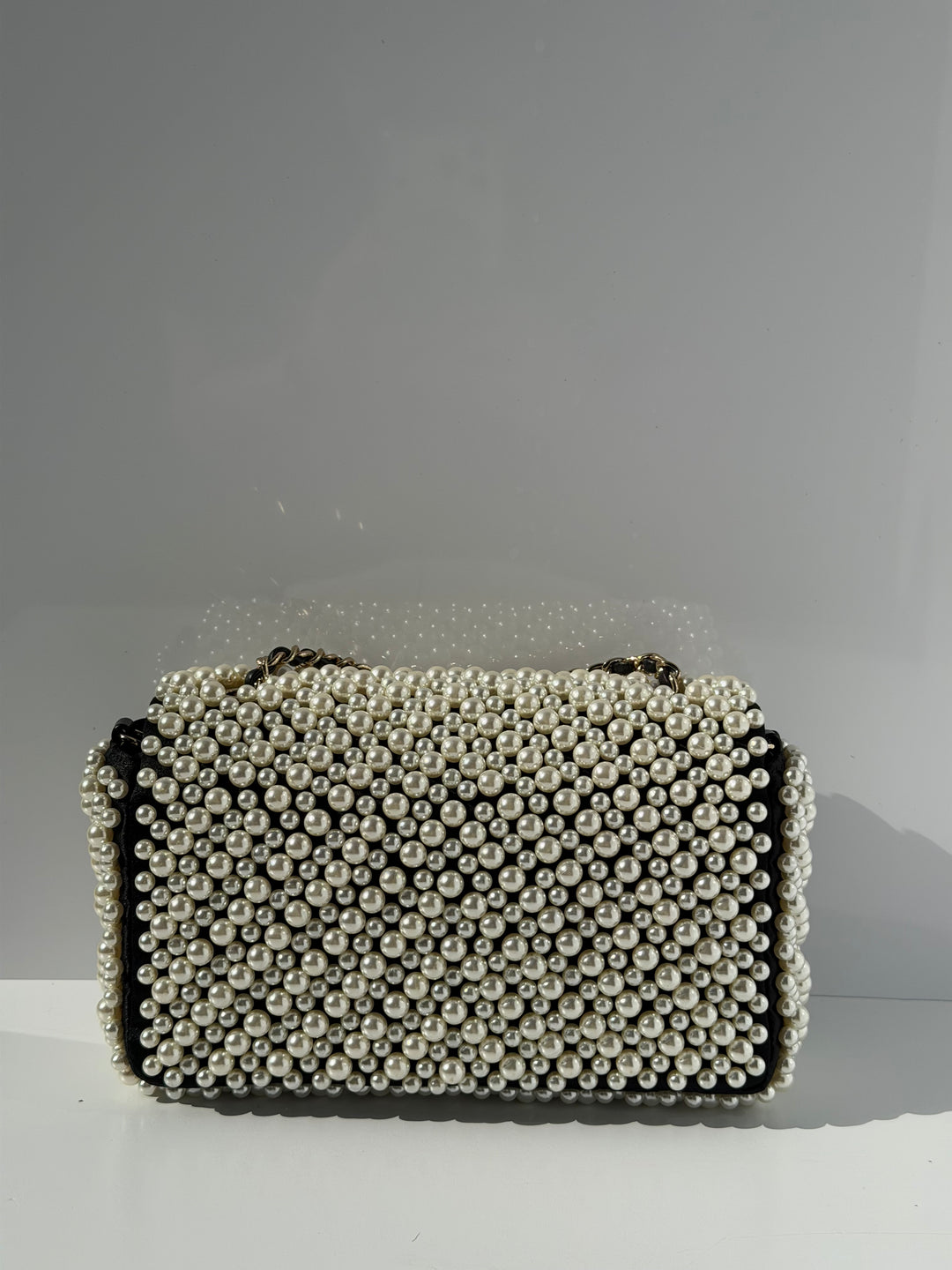 Chanel 19S Pearl Embellished Mini Rectangular Flap Bag