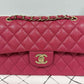 Chanel Dark Pink Small Caviar Classic Flap