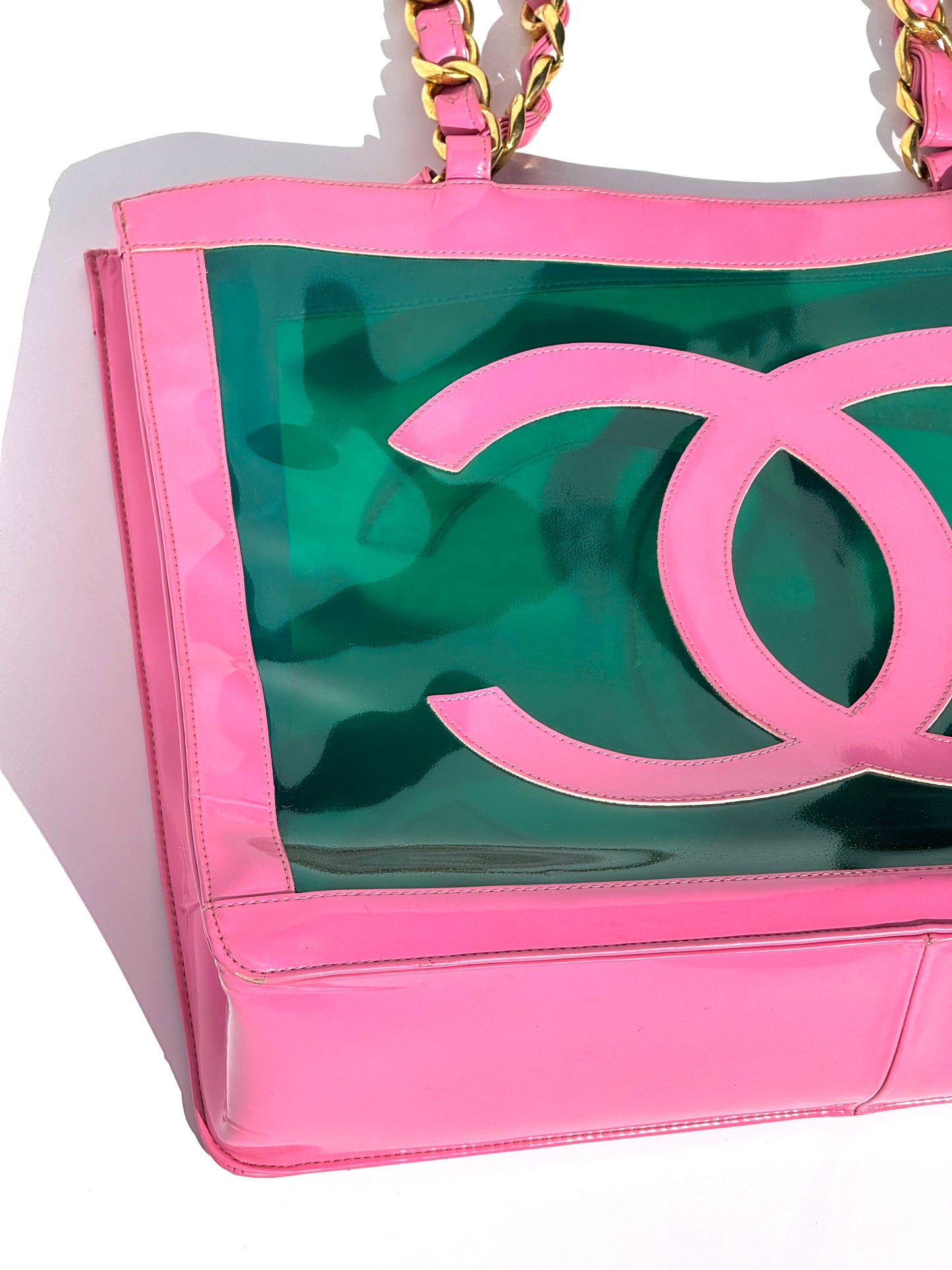 Rare Chanel 1995 Barbie Collection Pink PVC Tote