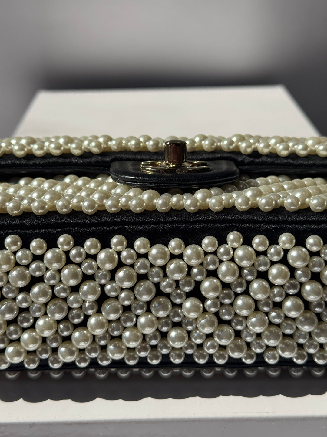 Chanel 19S Pearl Embellished Mini Rectangular Flap Bag