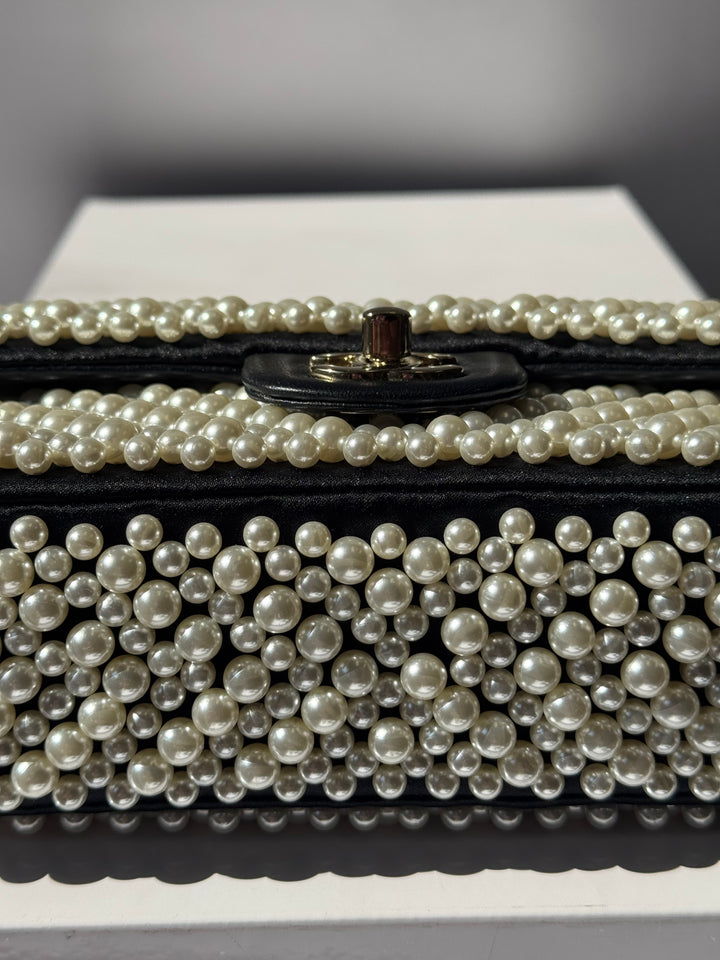 Chanel 19S Pearl Embellished Mini Rectangular Flap Bag