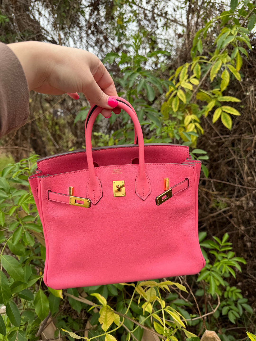 Hermes Rose Lipstick Swift Birkin 25 GHW