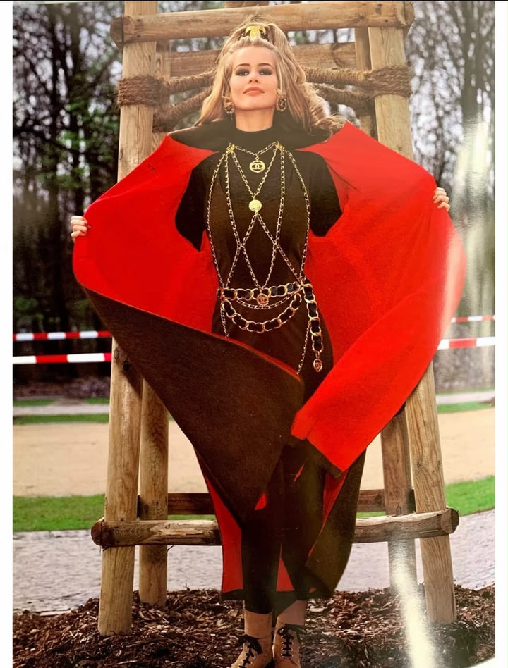 Chanel CC Military Green Wool Runway Coat 1992