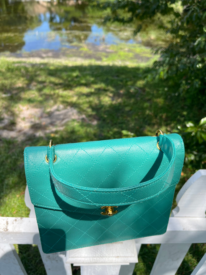 Chanel Vintage Tiffany Caviar Top Handle