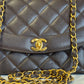 Chanel Chocolate Brown 24K Medium Caviar Diana Flap Bag