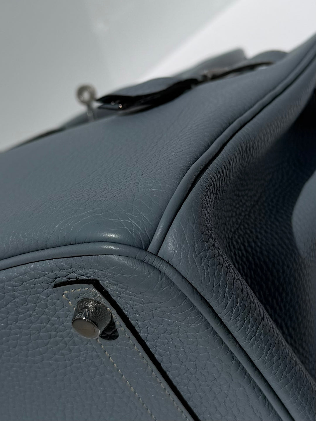 Hermès Birkin 30 Bleu Lin Togo Palladium Hardware 2012