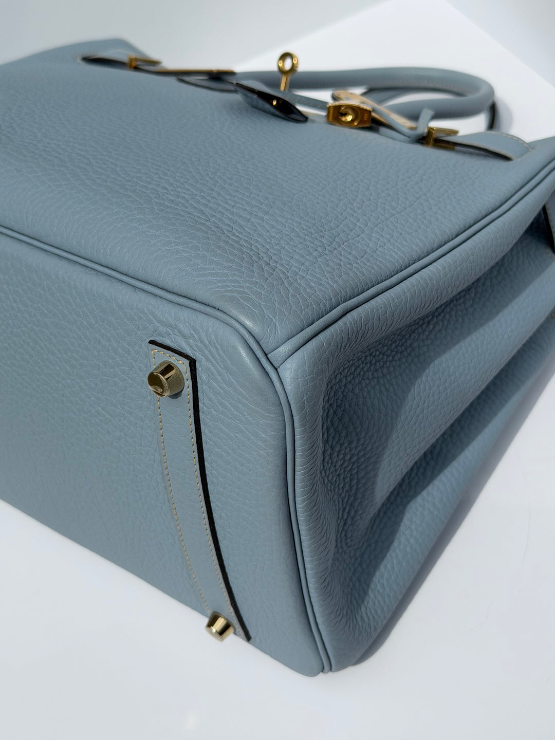 Hermès Birkin 35 Bleu Lin Togo Gold Hardware 2012