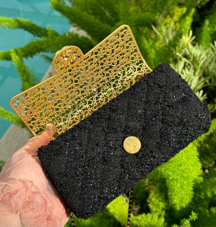 Chanel 2022 Limited Edition Tweed Mini Cage Minaudiere Crossbody