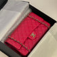 Chanel 21S Red Iridescent Medium Caviar Flap Bag