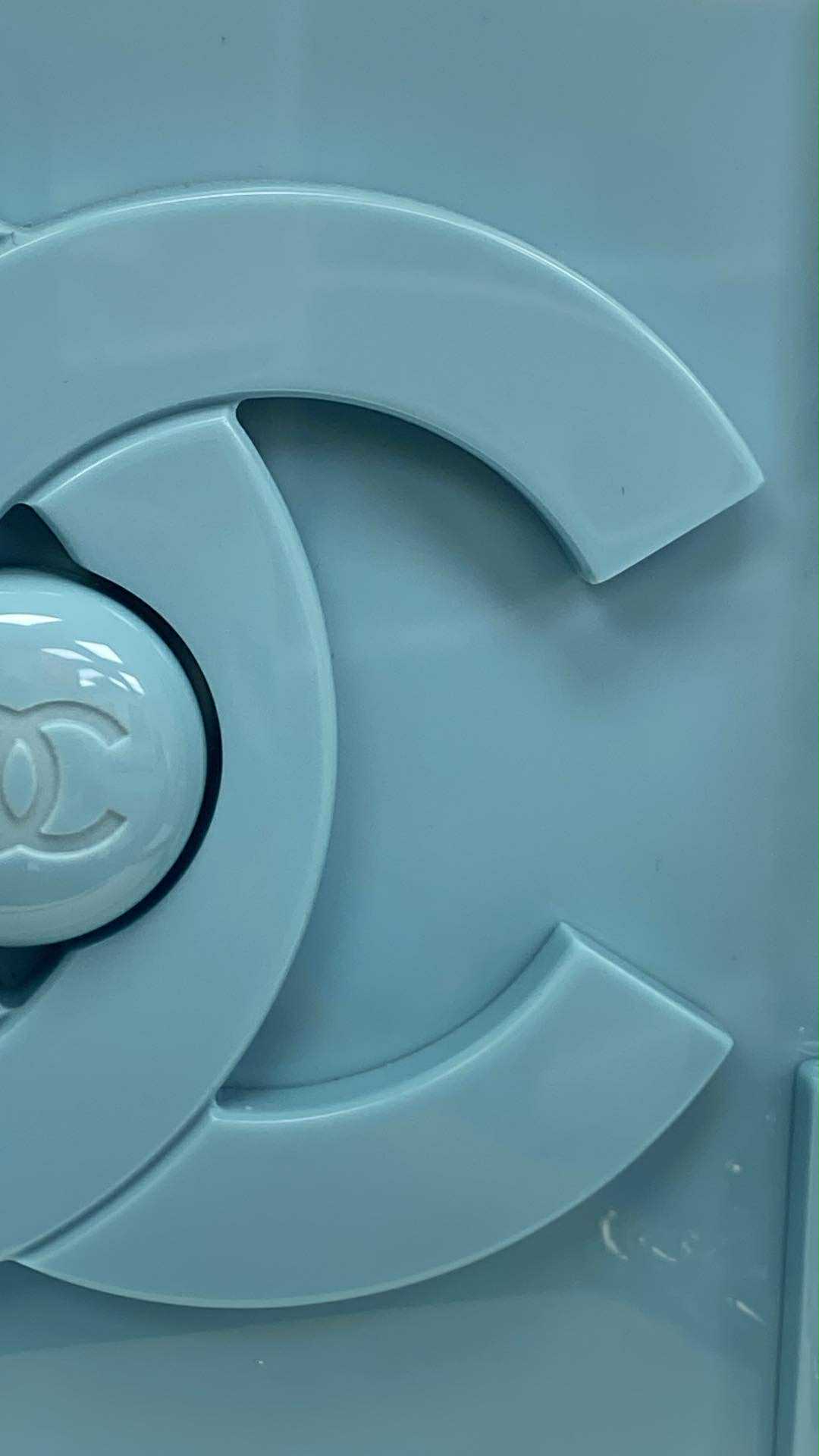 Chanel Baby Blue Plexiglass Lego Minaudiere