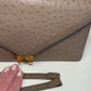 Hermes 1982 Ostrich Lydie 2 Ways Clutch Bag