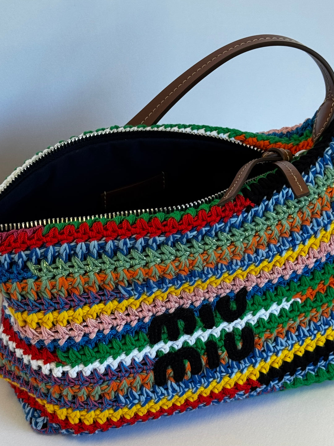 Miu Miu Crochet Multicolor Pouch Bag