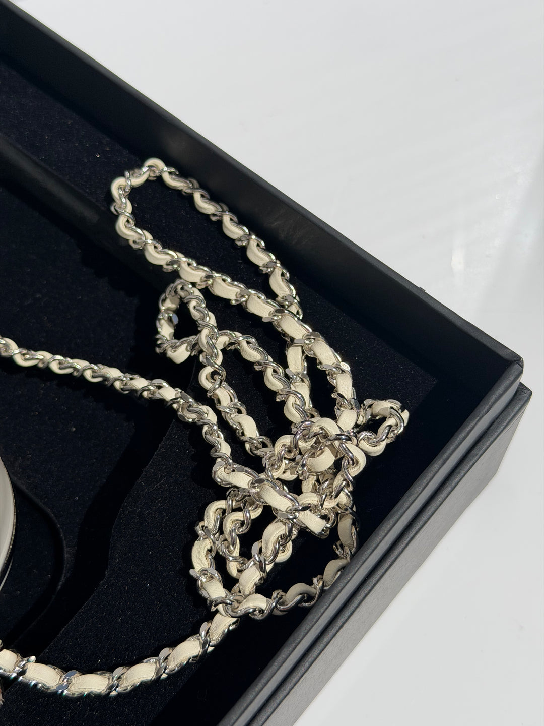 Chanel Ski Gondola Swarovski Minaudière White Silver Hardware 2019