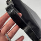 Fendi Black Satin Crystal Baguette With Lizard Trim