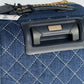 Chanel 20C Blue Quilted Denim & Leather Trolly