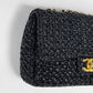Chanel 18C Black Ancient Greece Raffia Crochet Flap Bag