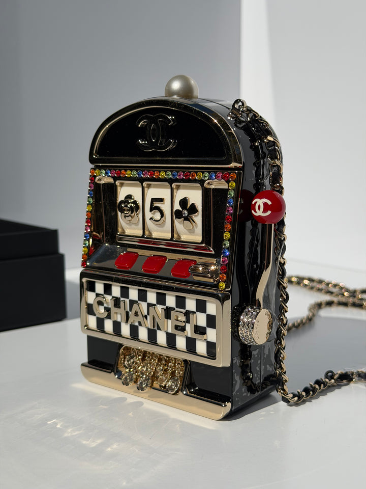 Chanel Slot Machine Casino Minaudière Gold Hardware 23C