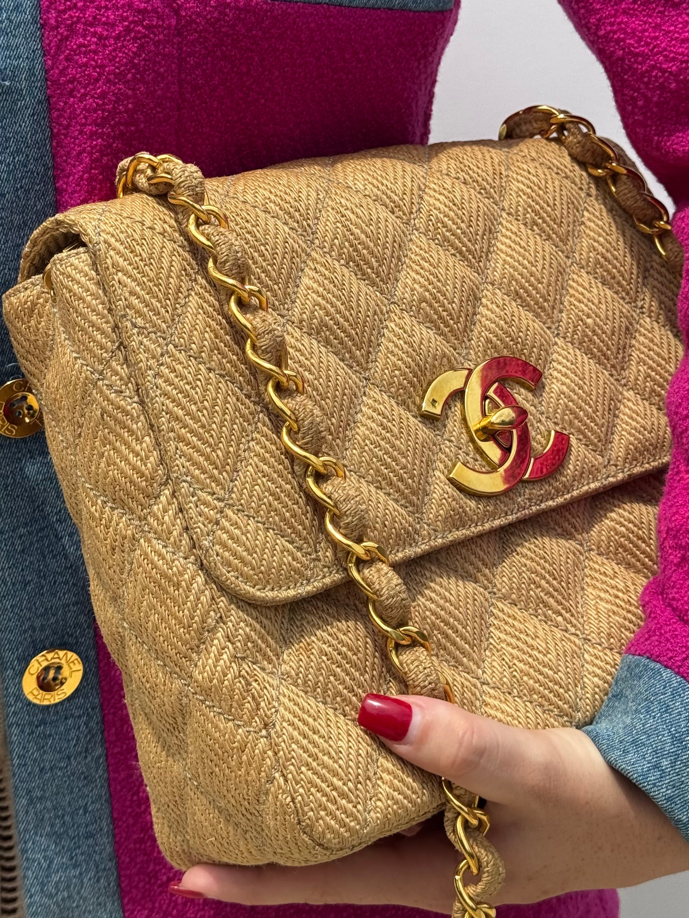 Chanel 24K Vintage Raffia Large Flap – Its A Luv Story